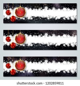 Christmas and New Year luxury vector banners collection