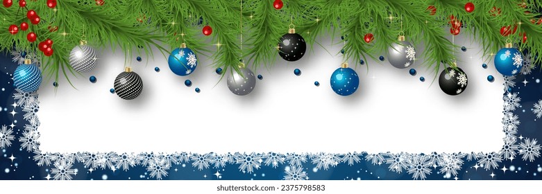 Christmas and New Year luxury vector background with stars and snowflakes. Design for banner, flyer, invitation card, coupon, voucher