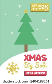 Christmas and New Year mobile sale banners. Vector illustrations of online shopping website and mobile website banners, posters, newsletter designs, ads, coupons, social media banners.