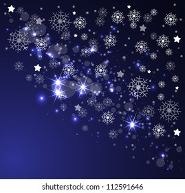 christmas and new year night sky