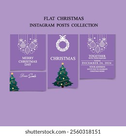 Christmas New Year party template Flyer for social media post advertisement Christmas