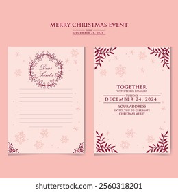 Christmas New Year party template Flyer for social media post advertisement Christmas