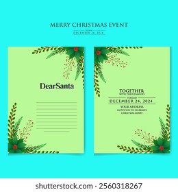 Christmas New Year party template Flyer for social media post advertisement Christmas