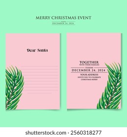 Christmas New Year party template Flyer for social media post advertisement Christmas