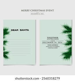 Christmas New Year party template Flyer for social media post advertisement Christmas