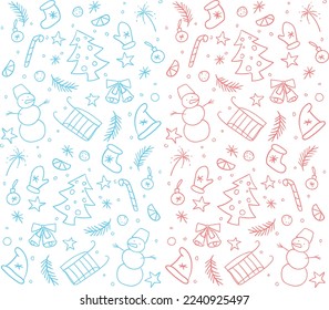 Christmas and New Year pattern