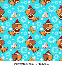 Christmas and new year pattern.