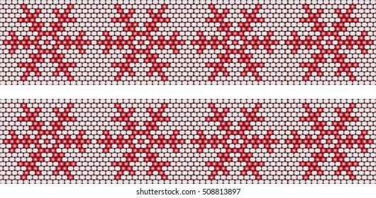 Christmas and New Year pattern of beads
