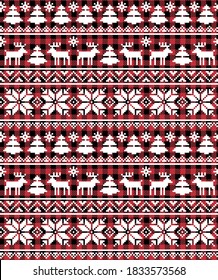 Christmas and New Year pattern at Buffalo Plaid. Festive background for design and print esp