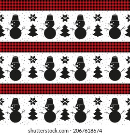 Patrón de Navidad y Año Nuevo en Buffalo Plaid. Fondo festivo para diseño e impresión  