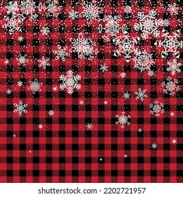 Christmas and New Year pattern at Buffalo Plaid. Festive background for design and print