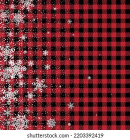 Christmas and New Year pattern at Buffalo Plaid. Festive background for design and print