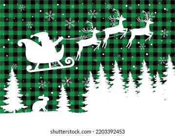 Christmas and New Year pattern at Buffalo Plaid. Festive background for design and print