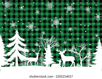 Christmas and New Year pattern at Buffalo Plaid. Festive background for design and print