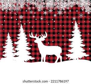 Patrón de Navidad y Año Nuevo en Buffalo Plaid. Fondo festivo para diseño e impresión