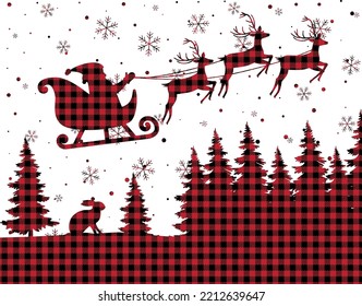 Christmas and New Year pattern at Buffalo Plaid. Festive background for design and print