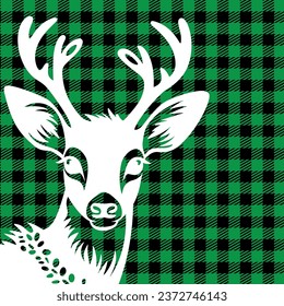 Christmas and New Year pattern at Buffalo Plaid. Festive background for design and print