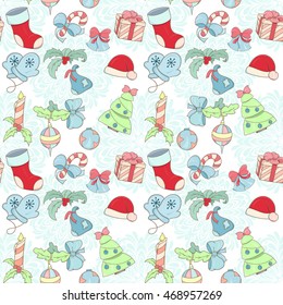 Christmas and New Year pattern can be used for wallpaper, website background, wrapping paper
