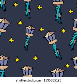 Christmas / New Year pattern with a flashlight. Good for printing on clothes.