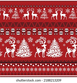 Christmas and New Year pattern, noel tree, elegance deer design