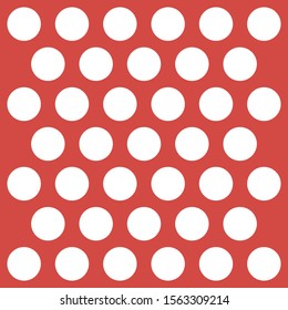 Christmas and new year pattern polka dots. Template background in red and white polka dots . Seamless fabric texture. Vector illustration