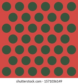Christmas and new year pattern polka dots. Template background in red and green polka dots . Seamless fabric texture. Vector illustration
