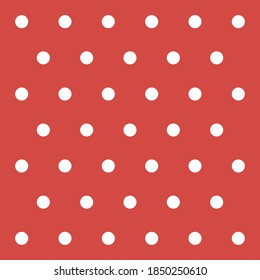 Christmas and new year pattern polka dot design. red and white polka dots template background. Seamless fabric pattern. Vector illustration