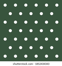 Christmas and new year pattern polka dots. Template background in green and white polka dots . Seamless fabric texture. Vector illustration