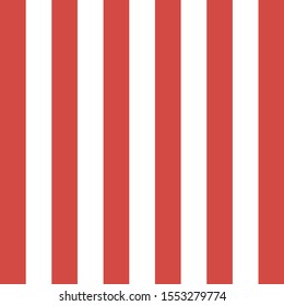 Christmas and new year pattern of repetitive vertical strips of red and white color. Red and white vertical stripes background. Seamless texture background. Vector illustration