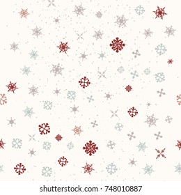 Christmas or New Year pattern with snowflakes for design