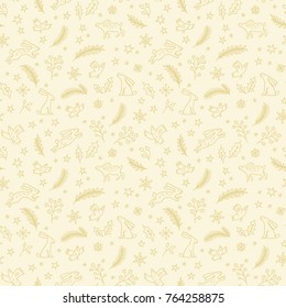 Christmas and New Year pattern for wrapping paper.