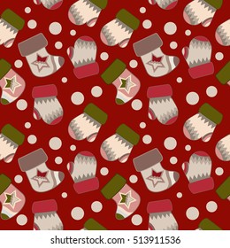 Christmas and new year pattern.christmas elements on a colored background