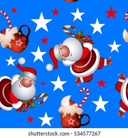 Christmas and new year pattern.christmas elements on a colored background