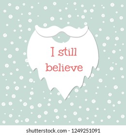 Christmas and New Year photo booth prop. Vector illustration.