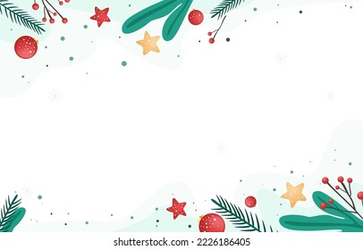 Christmas and New Year Poster Vector Design