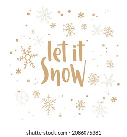 Christmas and New Year quote. Trendy style lettering and flat hand drawn winter holiday symbols and decoration. Vector illustration for cards, leaflets or banners on white background.