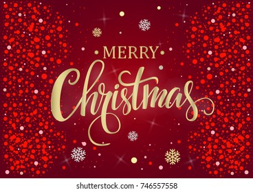 Christmas and New Year red background