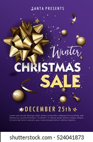 Christmas or new year sale background. Vector illustration