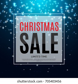 Christmas and New Year Sale Background, Discount Coupon Template. Vector Illustration eps10