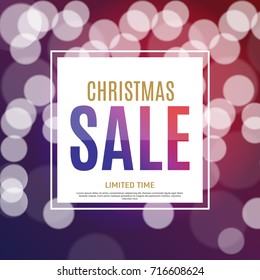 Christmas and New Year Sale Background, Discount Coupon Template. Vector Illustration eps10