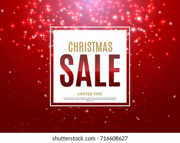 Christmas and New Year Sale Background, Discount Coupon Template. Vector Illustration eps10