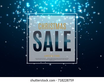 Christmas and New Year Sale Background, Discount Coupon Template. Vector Illustration eps10