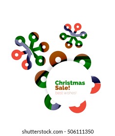 Christmas and New Year sale banner. Vector illustration
