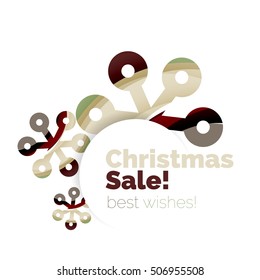 Christmas and New Year sale banner. Vector illustration