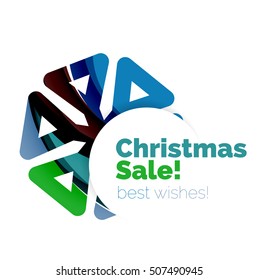 Christmas and New Year sale banner. Vector illustration