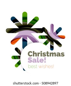 Christmas and New Year sale banner. Vector illustration