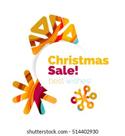 Christmas and New Year sale banner. Vector illustration