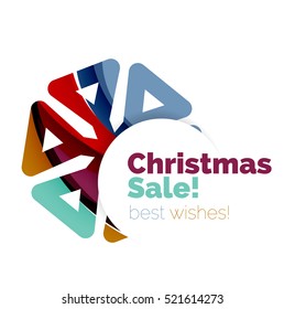 Christmas and New Year sale banner. Vector illustration