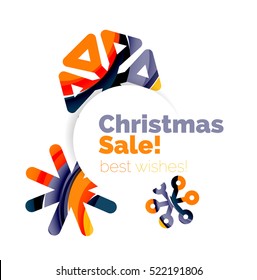 Christmas and New Year sale banner. Vector illustration