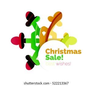 Christmas and New Year sale banner. Vector illustration
